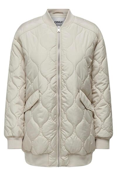 ONLY ONLTINA LONG QUILTED JACKET OTW15300060 BEIGE