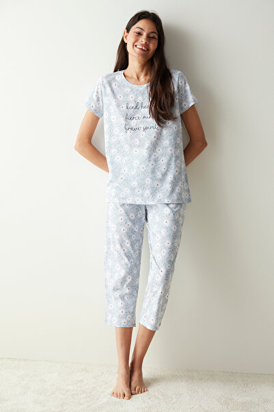 Penti Kind Heart Gri Kapri Pijama Takımı