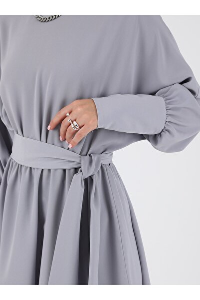 Refka Gray Tunic and Trousers Evening Dress Set