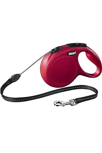 Flexi New Classic Long Medium 8 Mt Rope Red