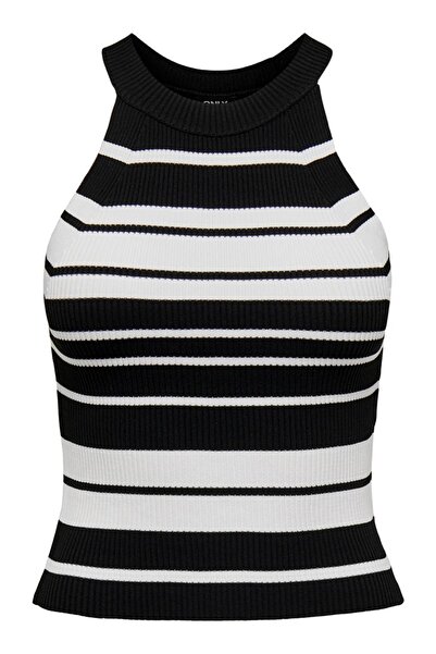 ONLY TOP ONLEDNA HALTERNECK KNT NOOS 15277548 NEGRU