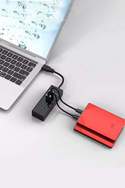 Factorial Portatif 4 Girişli Usb Çoğaltıcı Çoklayıcı Usb Hub 3,0 Laptop Deskt...