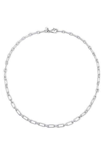 KUZZOI Halskette Gliederkette Herren Oval Modern 925 Ayar Gümüş