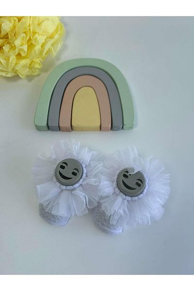 miabambim White Tutu Short Socks for Newborn Baby Girl