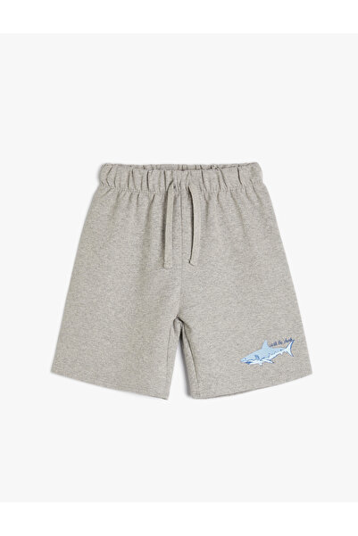 Koton Σορτς Shark Printed Tie Waist