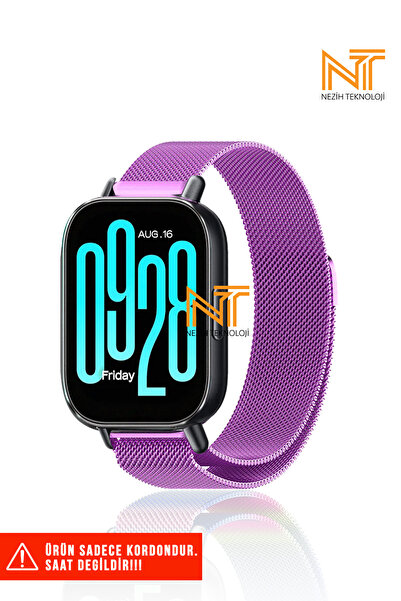 Nezih Case Redmi Watch 5 Active / Redmi 5 Lite Uyumlu Milanes Örgü Hasır Meta...