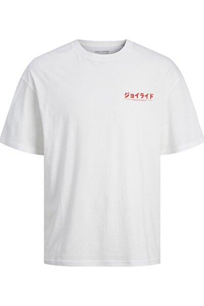 Jack & Jones JACK&JONES JORTOKYO MARKET TEE SS CREW NECK TG LN 12256932 ΛΕΥΚΟ-ΚΟΚΚΙΝΟ