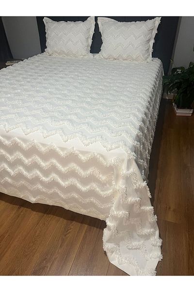 meytuev Pompom Fabric Double Bedspread / Pique