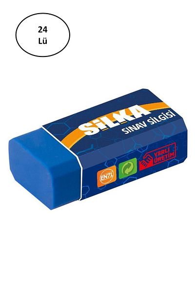 Silka Art9 24-pack Medium Size Blue Exam Eraser
