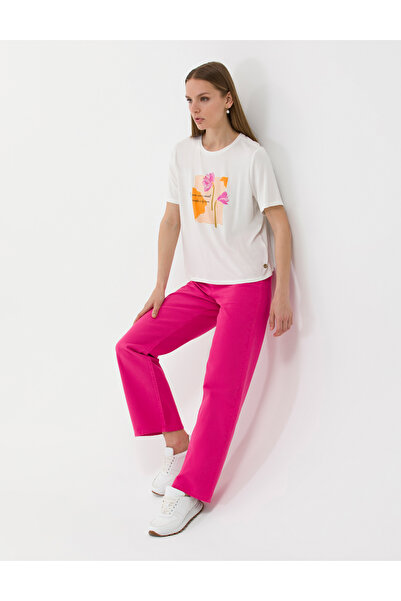 Pierre Cardin Φούξια Τζιν Παντελόνι Ψηλόμεσο με Φαρδιά Γραμμή 50273094-VR023