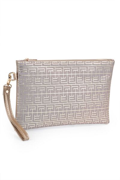 Capone Outfitters Satin Labyrinth gemusterte Paris Damen Clutch