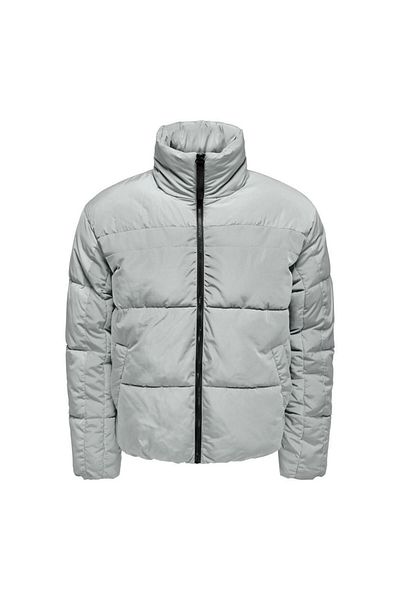 Only & Sons Onseverett Grey Puffer Jacket - Otw Open Design
