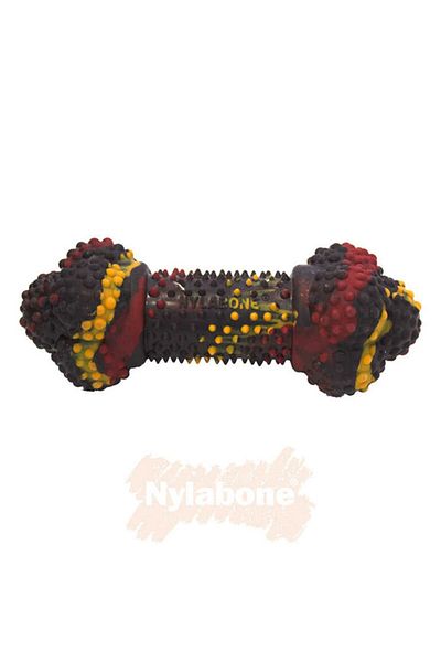 Nylabone Dog Chewing Bone with Pig Bacon and Cheeseburger Flavor