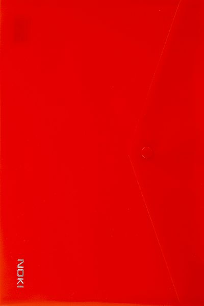 Noki Document Envelope with File Snap Fastener Red Color 3101 12 Pieces