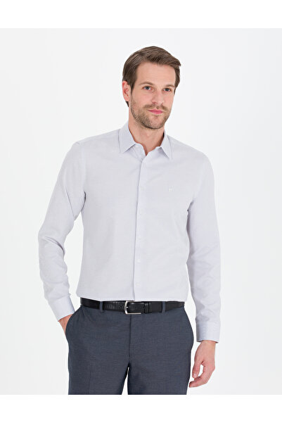 Pierre Cardin Cămașă gri Slim Fit cu mânecă lungă 50269449-VR024