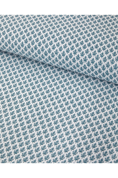 English Home Dark Green Double Petit Florets Printed Pique