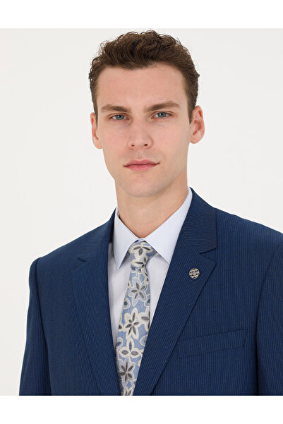 Pierre Cardin İndigo Çizgi Detaylı Takım Elbise 50277300-VR028