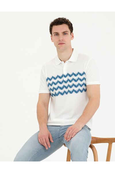 Pierre Cardin Slim Fit Σκούρο Μπλε T-Shirt - 50276296-VR032