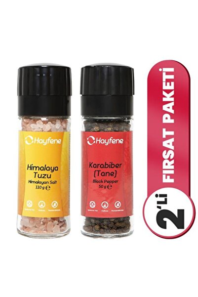 Hayfene Karabiber & Himalaya Değirmen Baharat Seti