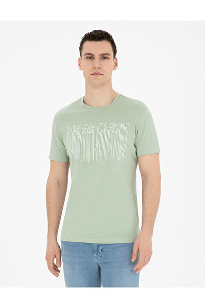 Pierre Cardin Зелена тениска с тясна кройка 50282064-VR016