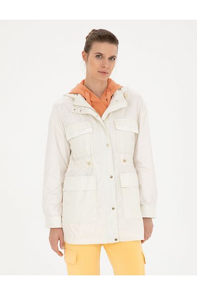 Pierre Cardin Ecru Comfort Fit Seasonal Coat 50282339 -Vr019