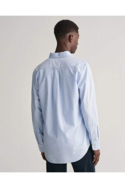 Gant Erkek Mavi Regular Fit Düğmeli Yaka Oxford Gömlek