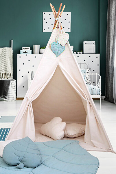 IRK Markacity m Organik Pamuklu Kumaş Kızılderili Çocuk Oyun Alanı & Çadırı