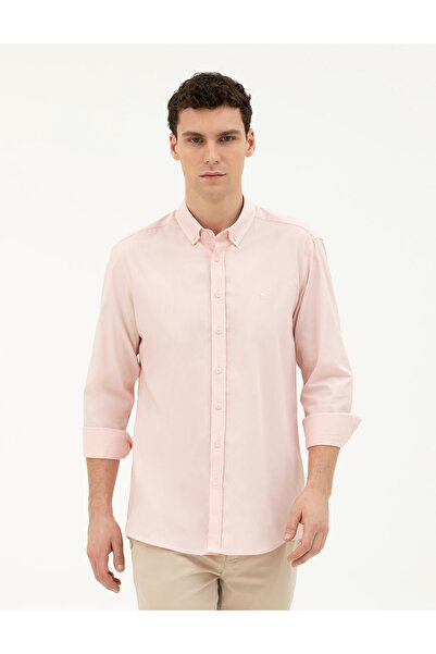 Pierre Cardin Açık Pembe Slim Fit Uzun Kollu Gömlek 50284872-VR078