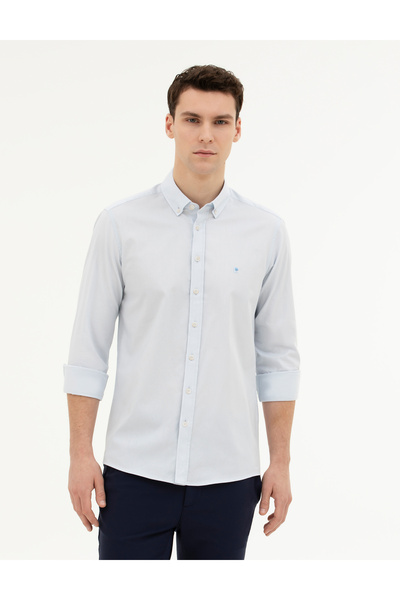 Pierre Cardin Açık Mavi Slim Fit Uzun Kollu Gömlek 50284872-VR003