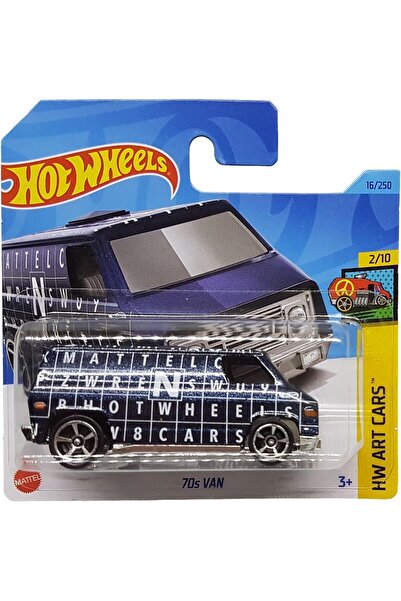 HOT WHEELS 70S Van - Hw Art Cars 2/10 - Hkk16 - Short Card - Metal Flake Navy...