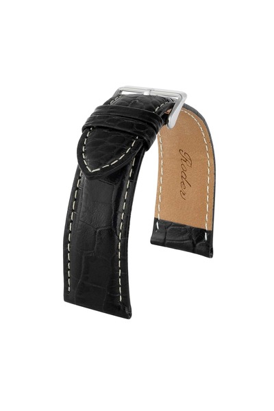 RODER حزام جلد R4134w - أسود-أبيض - 20 ملم