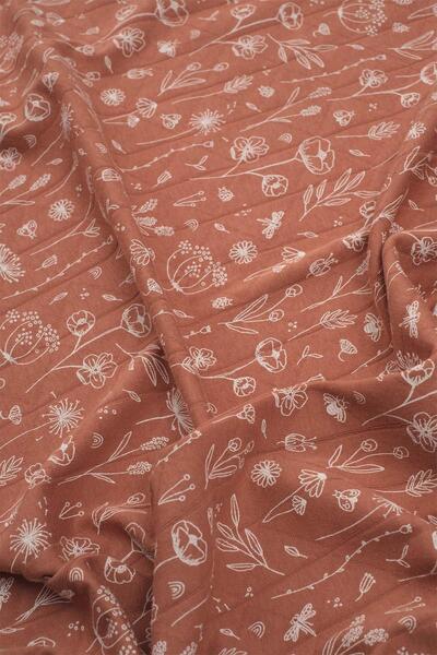 Boumini Multi-Purpose Cotton Baby Blanket 100X100 cm Spring Floral Tile