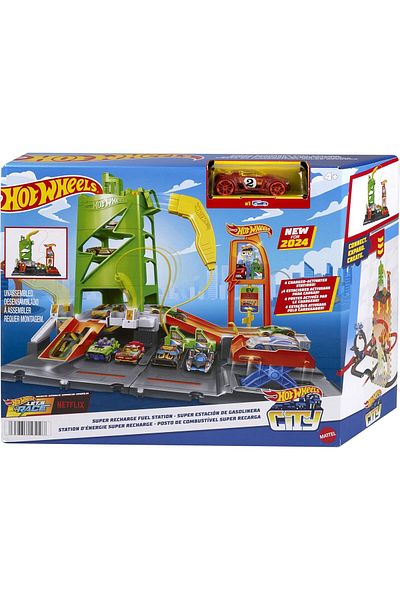 HOT WHEELS Super Recharge Fuel Station Playset HTN79
