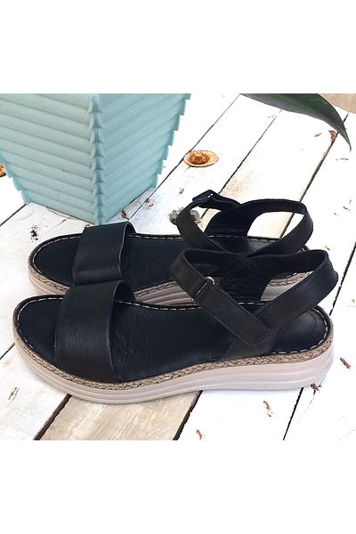 Bulldozer 231825   Sandale de damă din piele naturală cu talpă anatomică Tekband Daily Comfort