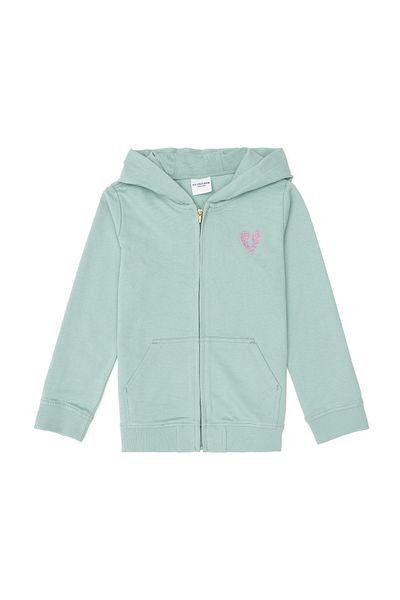 U.S. Polo Assn. Water Green Zippered Girl's Sweatshirt - 50296390 -Vr048