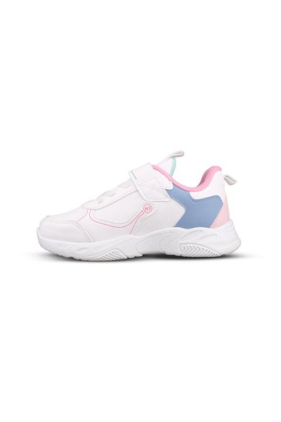 MP ONE Tenis alb cu șireturi / Velcro pentru copii mari