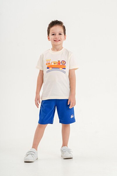 Mışıl Kids Wild Friend Printed Boys' Shorts T-Shirt Set