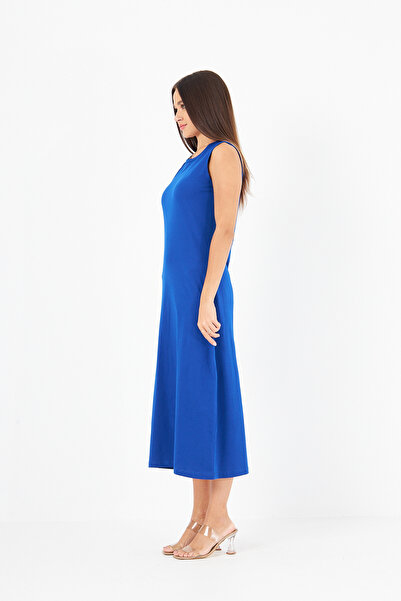 ESPİNA 100% Cotton Long Sleeveless Dress Undercoat - Lined Underskirt Petticoat