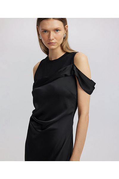 İpekyol Combed Cotton Draped Mix Dress