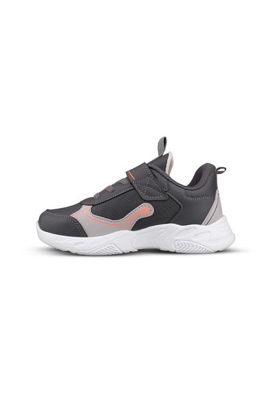 MP ONE Tenis pentru copii mari cu șireturi / Velcro afumat