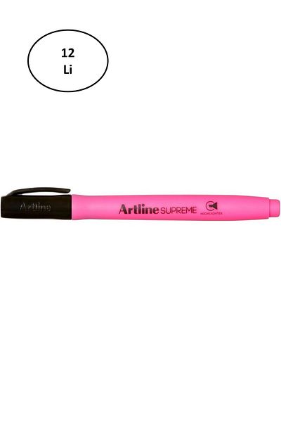 artline Supreme Highlighter Pink 12 Pack - Ktj1316-5088