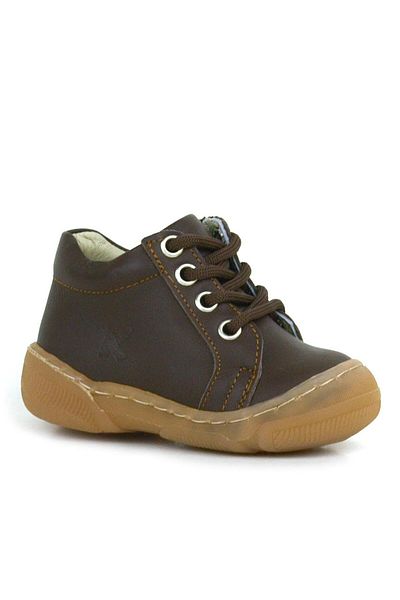 hapshoe Anatomical Soft Genuine Leather Zippered Brown Baby Boots