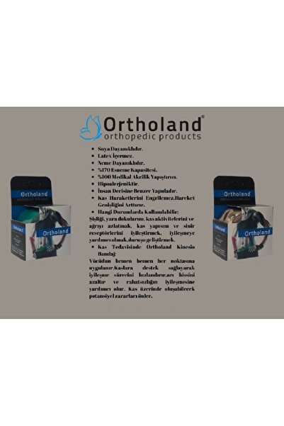 Ortholand Ten Rengi Kinesio Band,sporcu Kas Ağrı Bandı,kinezyo Tape