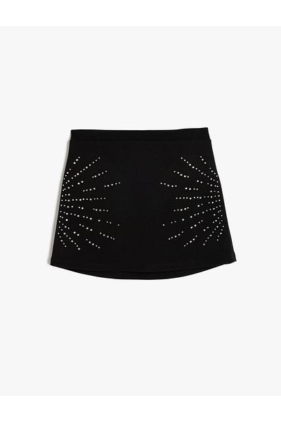 Koton Stone Detailed Printed Skirt