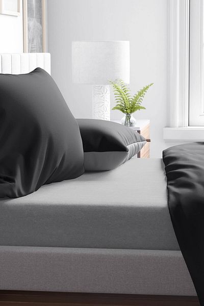 Rivaİstanbul Gray Cotton Single Elastic Sheet 100X200