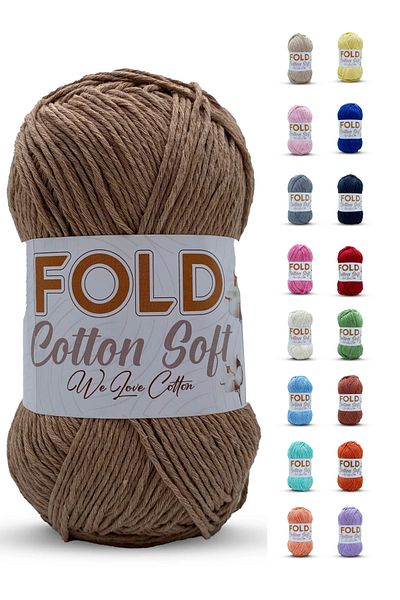 FOLD Yarn Cotton Soft - Καφές με Γάλα Κλωστή από Βαμβάκι 100 γραμμάρια