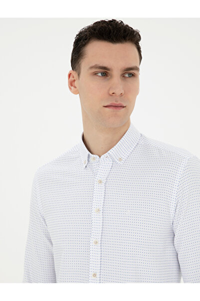 Pierre Cardin Saks Slim Fit Uzun Kollu Gömlek 50289388-VR045