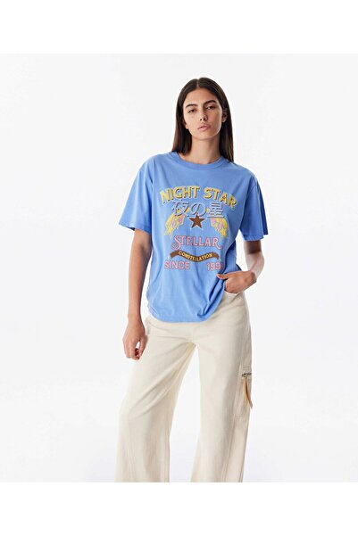 Twist Slogan ve görsel baskılı t-shırt