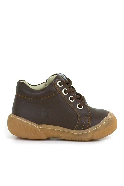 hapshoe Anatomical Soft Genuine Leather Zippered Brown Baby Boots