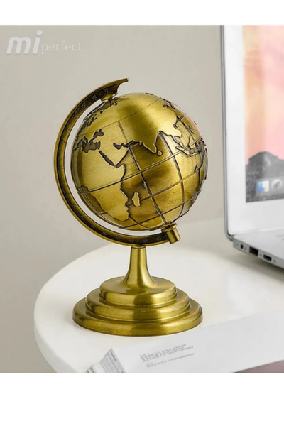 Genel Markalar Vintage Metal Dünya Küresi